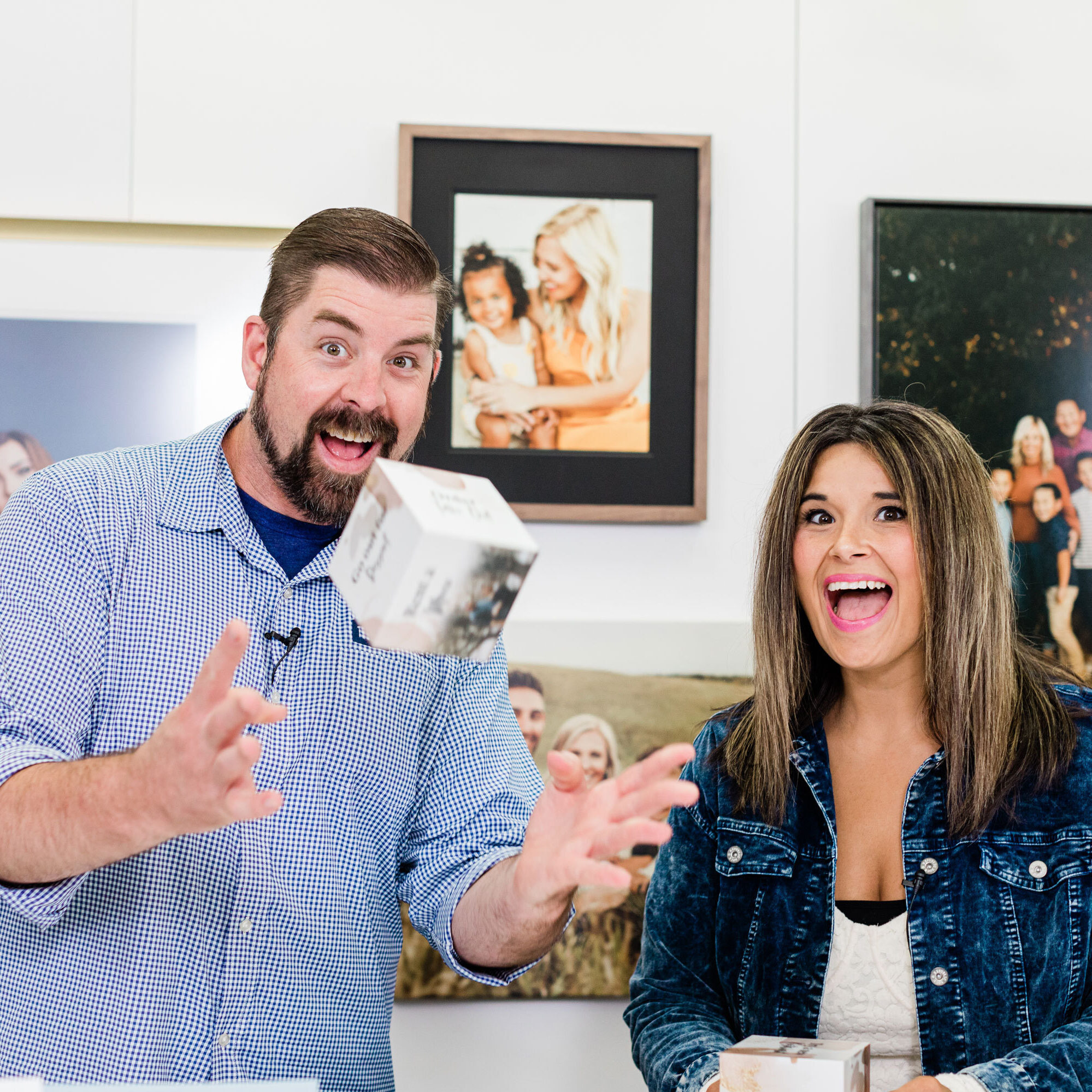 behind the scenes candid photo of two WHCC staff members creating video content for YouTube